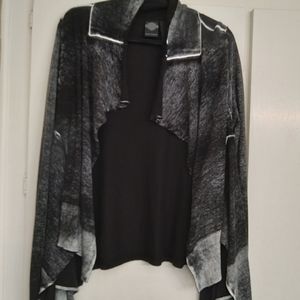 Harley Davidson Black/grey XL cardigan